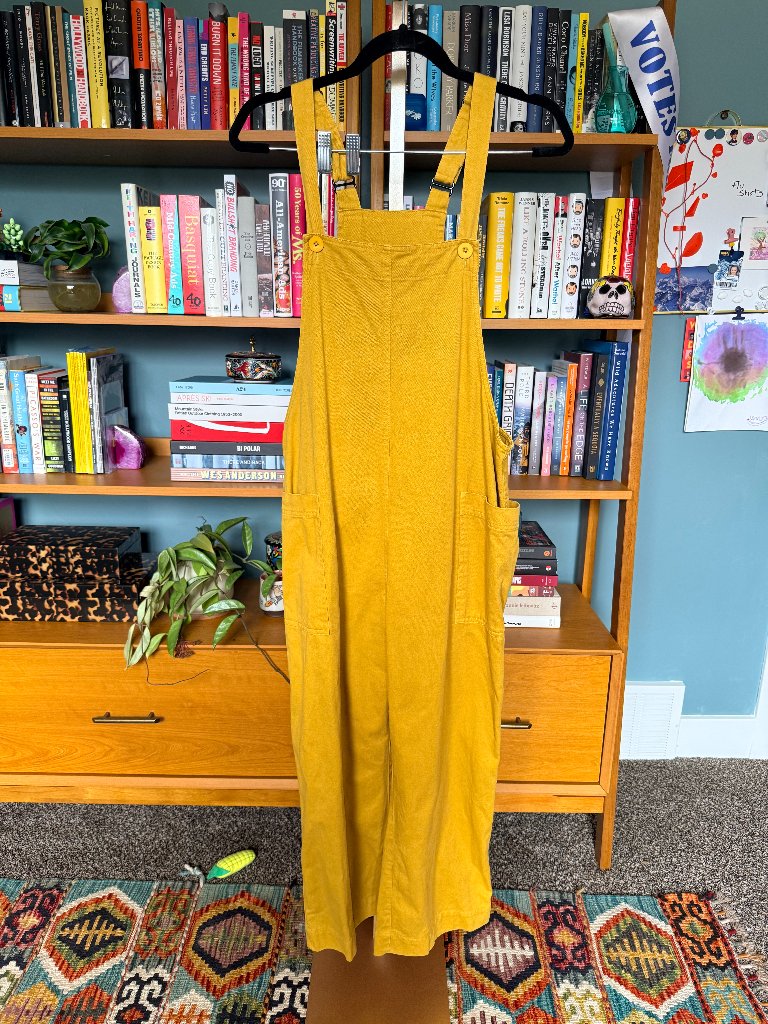 Like New Ali Golden Mustard Overalls — image 3 of 7